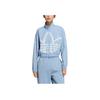 Adidas Originals FW22 Chaqueta de Chándal con Cremallera y Estampado del Logotipo Trefoil para Mujer Ropa Exterior Azul Cielo HS1939