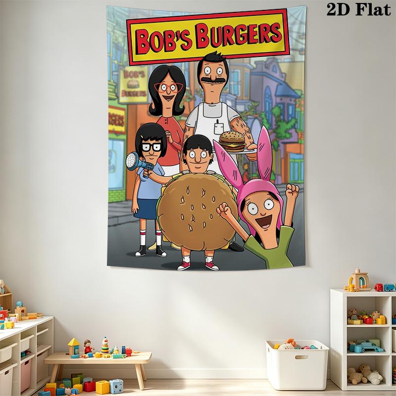 Bob's Burgers Pattern Home Decor Tapestry, Wall Hanging, Decorative RV Wall Cloth.XGT0914116