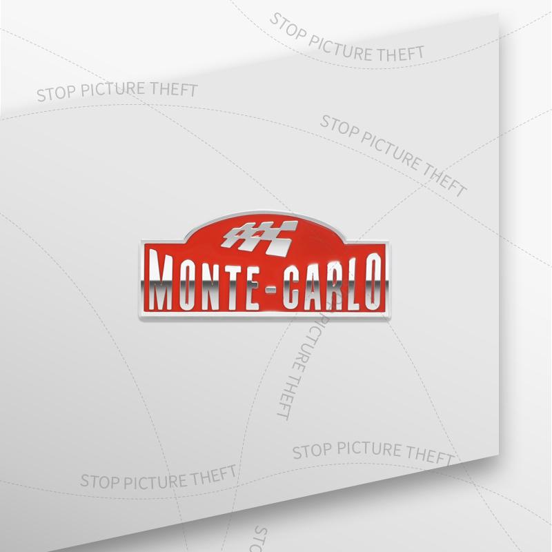 1Pc 3D Metal Monte Carlo Logo Grille Emblem Badge Car Rear Tail Bumper Trunk Sticker For Octavia Fabia Kodiaq Yeti Superb
