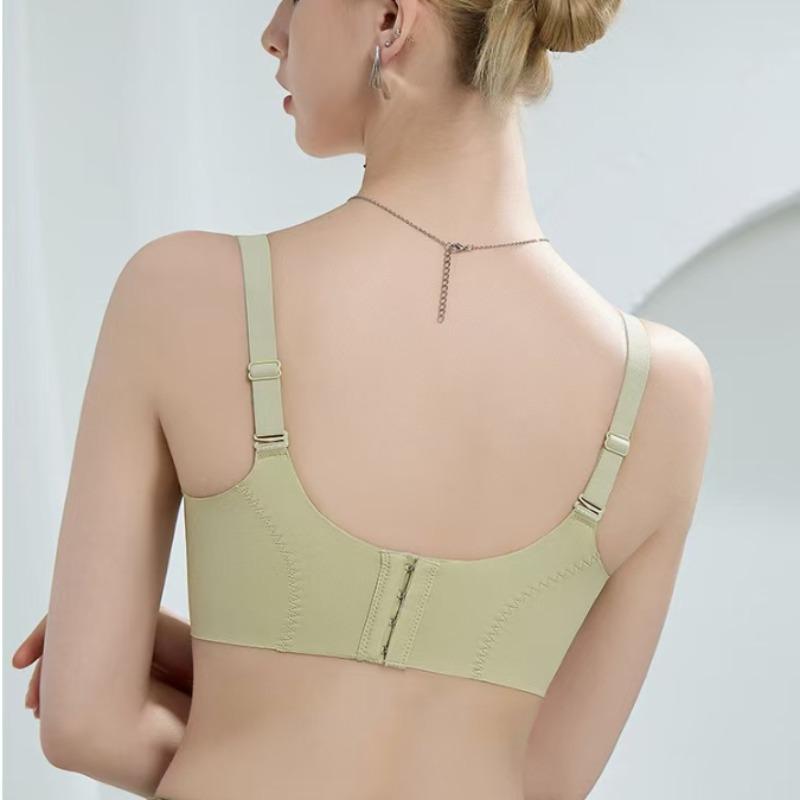 Adjustable Seamless Bra for Small Breasts Push-up Bra Wire-free A-cup Shaping Side Boob Reduction and Lift