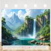 High Quality Polyester Tapestry Waterfall Nature Wall Art Bohemian Decor Jungle Scene Mountains Landscape Print for Bedroom Livi