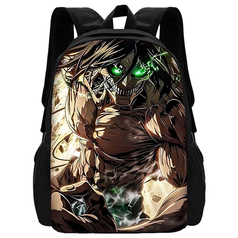 Child School Anime AttackS On Titan Backpack with Lunch Bags ,Pencil Bags ,School Bags for Boys Girls Best Gift
