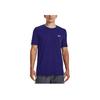 Under Armour Solid Color Crew Neck Loose Short Sleeve T-Shirt Men Tops Sonar-Blue 1373726-468