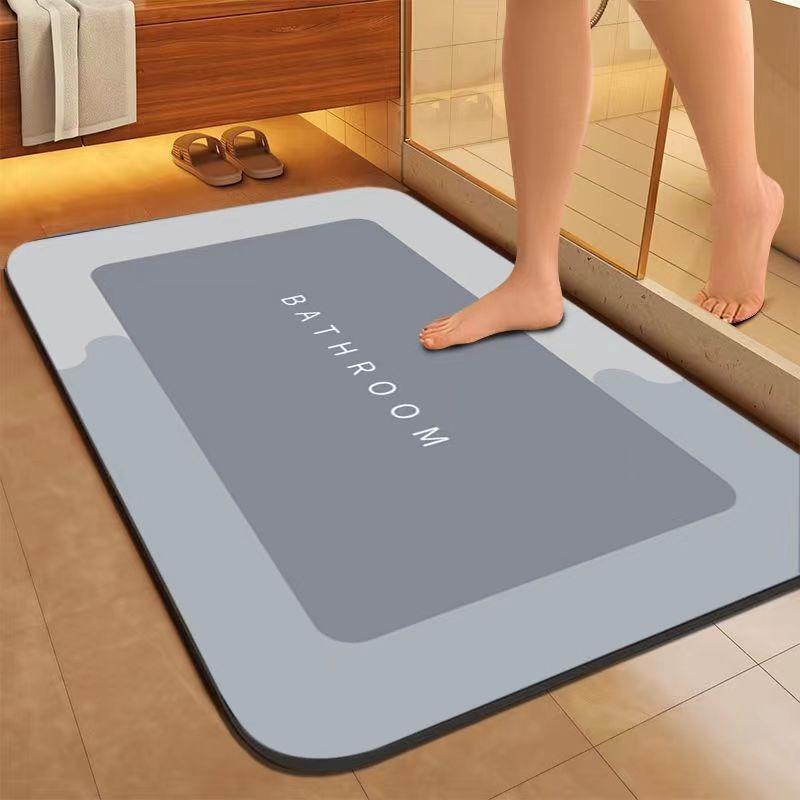 1PC 40x60cm Super Absorbent Diatomite Bath Mats Bathroom Anti Slip Fast Drying Floor Mat Shower Toilet Bedroom Kitchen Doormat