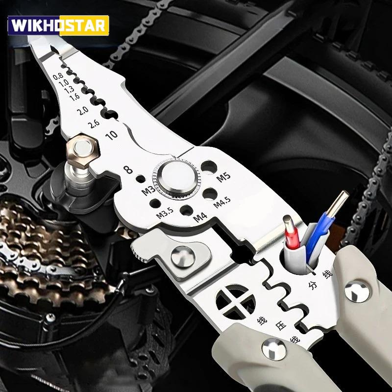 Cable Cutter Tool Adjustable Automatic Wire Stripping Machine Electric Terminal Crimper Pliers Lug Multifunctional