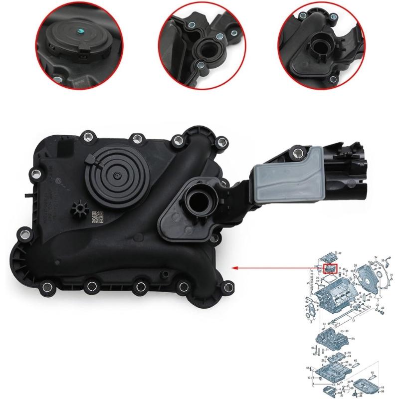 06E103547S 06E103547F 06E103547E Replacement Efficient Engine Crankcase Vent Valves Oil Separator 06E103547Q 06E103547H