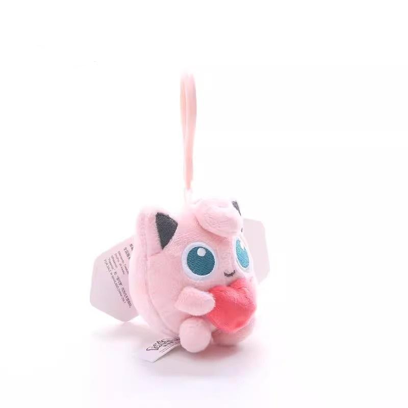 Genuine Jigglypuff Love Series Kawaii Plush Stuffed Toy Keychain Backpack Pendant Keyring Doll Birthday Gifts For Kid