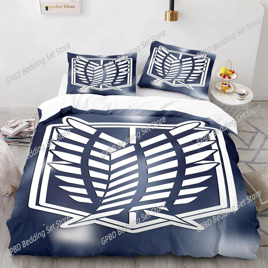 Luxury  New 3D Print Anime Attack On Titan Bedding Set Single Twin Full Queen King Size Bedding Set Duvet cover Sets Home