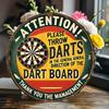 D Flat Dart Storm Inch Retro Wall Decor Classic Red Heart Target Design Bar for Man Cave Decoration Family Game Room