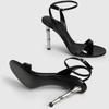Sexy Black Heels Women Summer Open Toe Round Toe Designer Sandals Luxury Banquet Elegant Naked Strap Party Pumps Sandalias Mujer