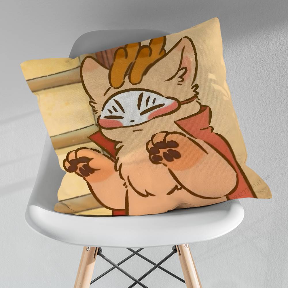 Furry Fabulous Beasts Throw Pillow Case Living Room Sofa Cushion Cover For Home Bedroom Decoration Protector