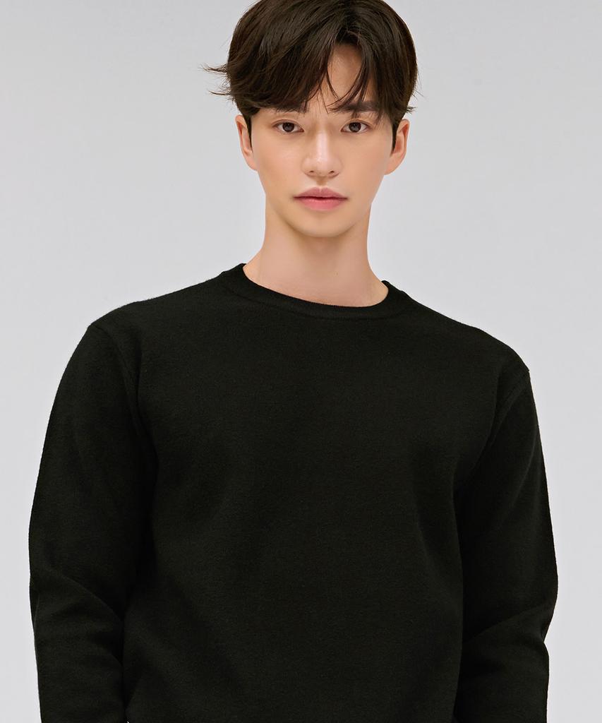 CHASECULT Men'S Basic Round Sweater - Black