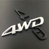 1Pcs 3D Chrome Metal Car Letters Logo 4WD Car Fender Side Rear Trunk Emblem Badge Sticker Decals