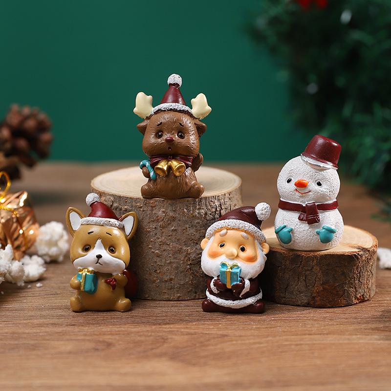 Mini-Weihnachtsschmuck: Niedliche Harzdekorationen für Kinder, kleine Geschenke und Tischbäume