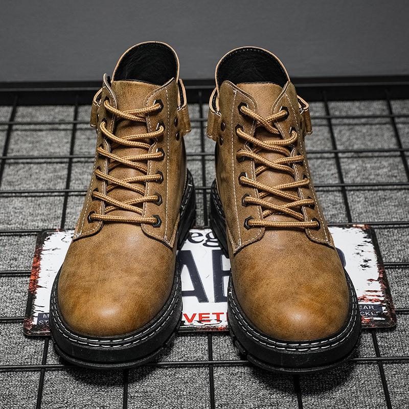 Fashion 2024 Winter Men's Boot British Style Retro Middle Cut Men Boot High Cut Men's Shoes Snow Bootsd