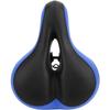 Mountain Bike Saddle Comfortable Microfiber Leather HollowCarved Spring Bike Saddle Seat(Black Blue