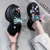Butterfly Love Hole Shoes Lace Edge 2025 Summer New Beach Sandals Platform Bottom Trend Explosion Summer Must