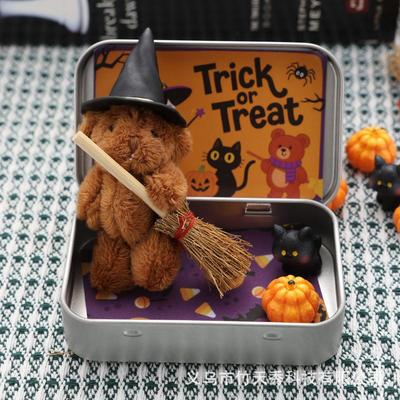 Kreativ Halloween Överraskningslåda Festgåva Med Förinstallerad Ficka Björn Kvast Pumpa Godisfyllning Leksak Presentask Set För Barn