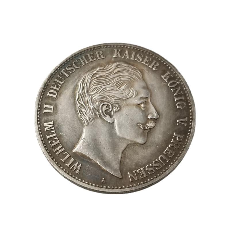 

Копия 1888 немецкий прусский 5 Марк Уильям II Серебряная монета Европейская Коллекция монет