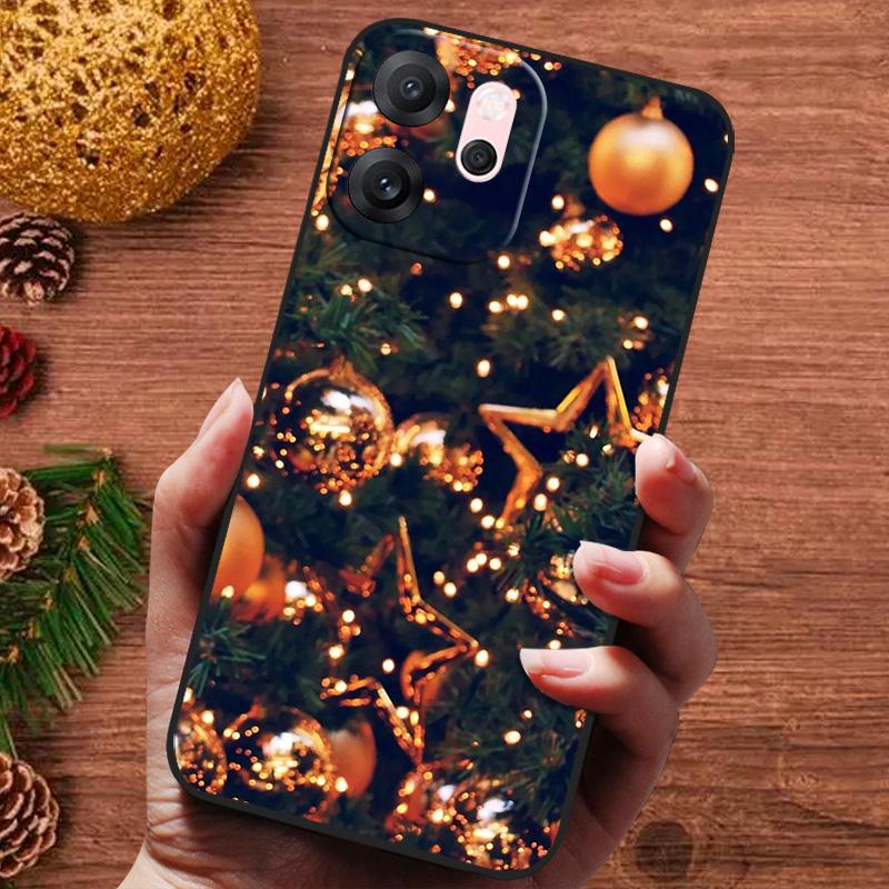 Świąteczne malowane etui na OPPO Reno 14F 14 F Reno14FS Etui Silikonowe Miękkie Etui na Telefon na OPPO Reno 14 13 Pro FS Capa Fundas