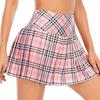 Plaid Pleated Running Tennis Skirt with Pocket