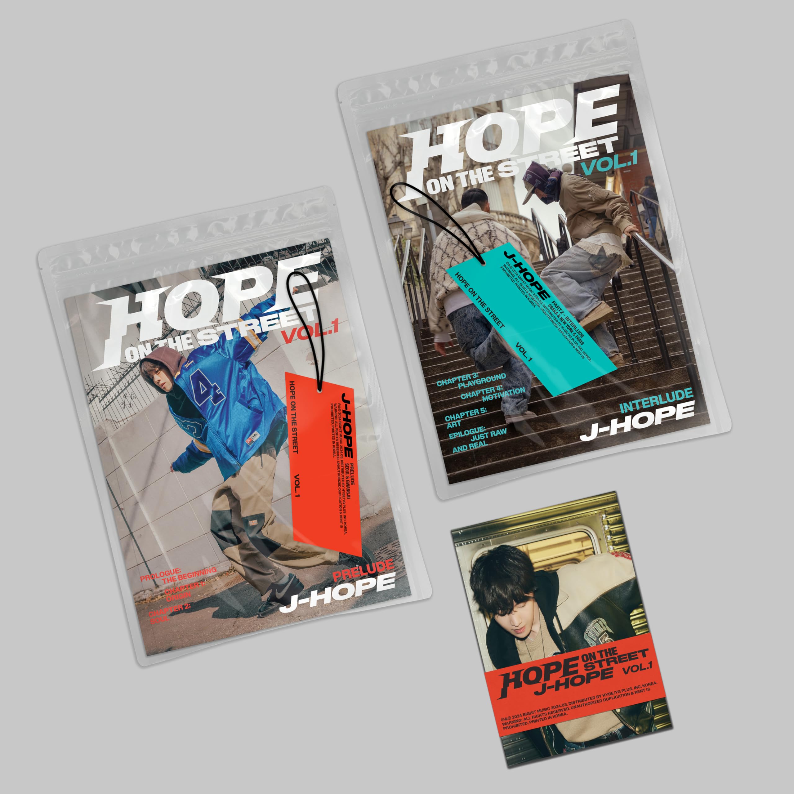 

НА ВУЛИЦІ Альбоми 2 J-HOPE HOPE VOL.1+VOL.1(Версія Weverse) SET (Корейське видання)