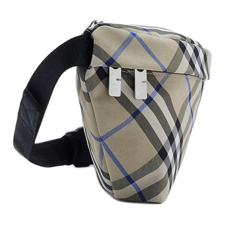 Burberry Adjustable Mesh Shoulder Strap Zipper Closure Waist Bag Men waist bag Moss-Green 80917811