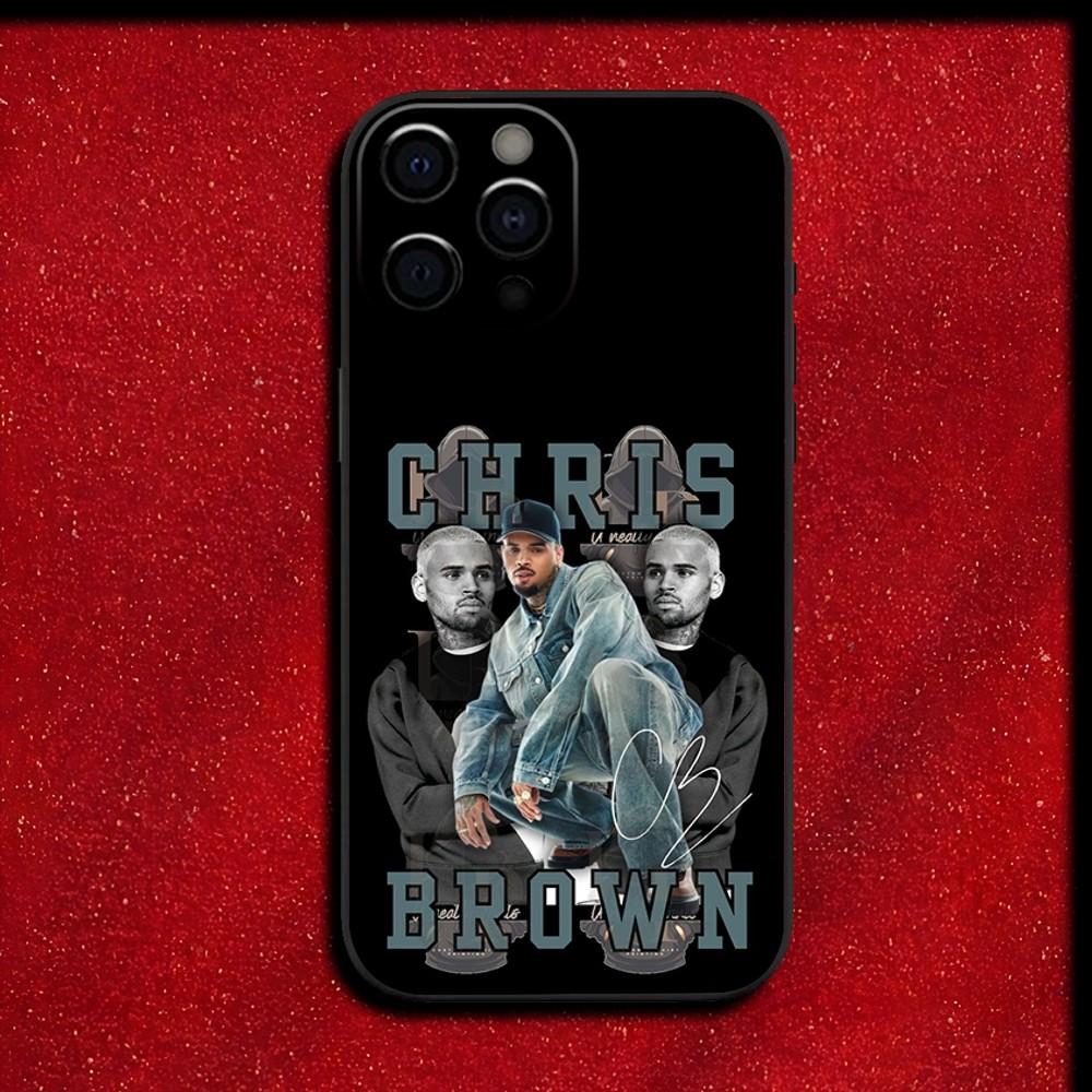 USA Rapper C-Chris Brown Handyhülle Für iPhone 16,15,14,13,12,11,Pro,X,XS,Max,XR,Plus,Mini Weiche Schwarze Hülle