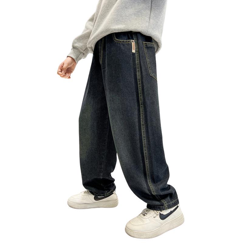 Boys' Wide-Leg Casual Jeans - Autumn 2025 Fashion