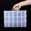 3 Tiers Removable Storage Case Clear with Handle Stackable Storage Container Visible Adjustable Compartments