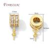 18K Gold Plated Brass Zircon Charms with Pearl Mounting Accessories,Pendants For Necklaces,DIY Jewelry Making Supplies
