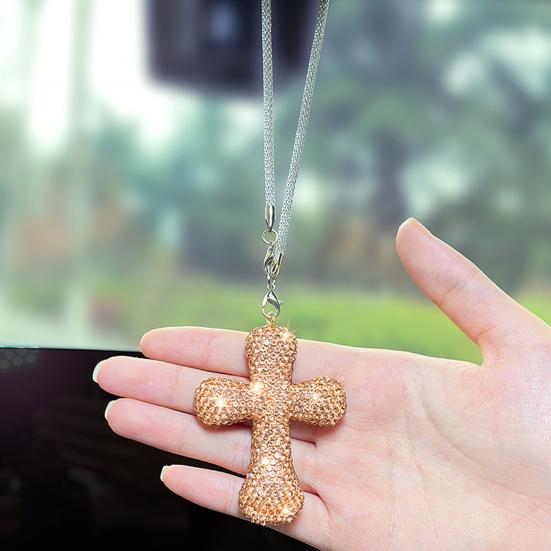 Rhinestone Car Hanging Ornament Bling Pendant for Rearview Mirror Sparkling Decoration for Bag