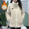 Fleece Lined Thickened Coat Women's Winter Warm Jacket Middle Aged Mothers Fashionable