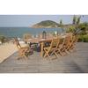 Garden Dining Set for 8 To 12 People - Extendable Table 200/250/300 X 100cm + 8 Chairs - FSC Eucalyptus Wood