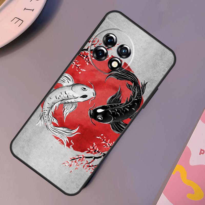 Koi Fish Yin Yang Case For OnePlus 12R 10T 10R 9RT 9 10 Pro OnePlus 12 11 Nord 3 2T CE 2 Lite N20 N10 Cover