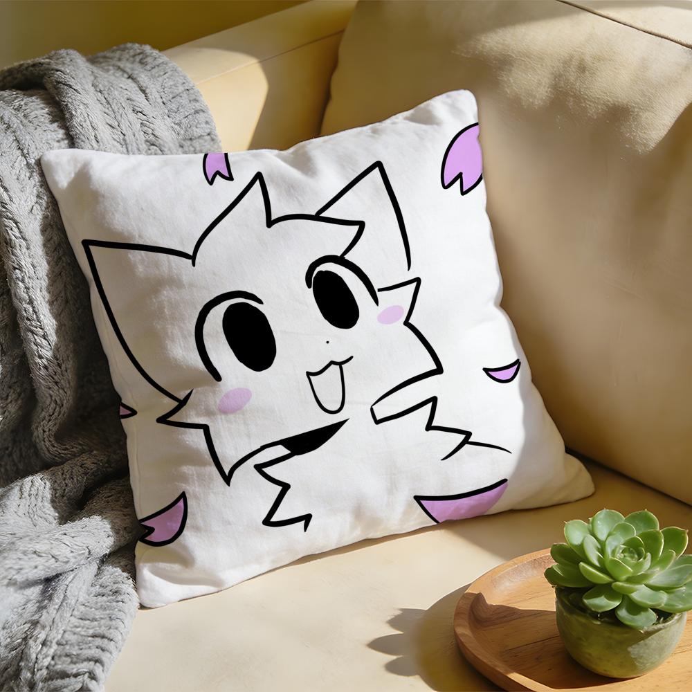 Cushion Cover  Washed Linen  Soft Breathable Decorative Case For Sofa Home BBoykisser Silly Cat Cute Pillow Cover