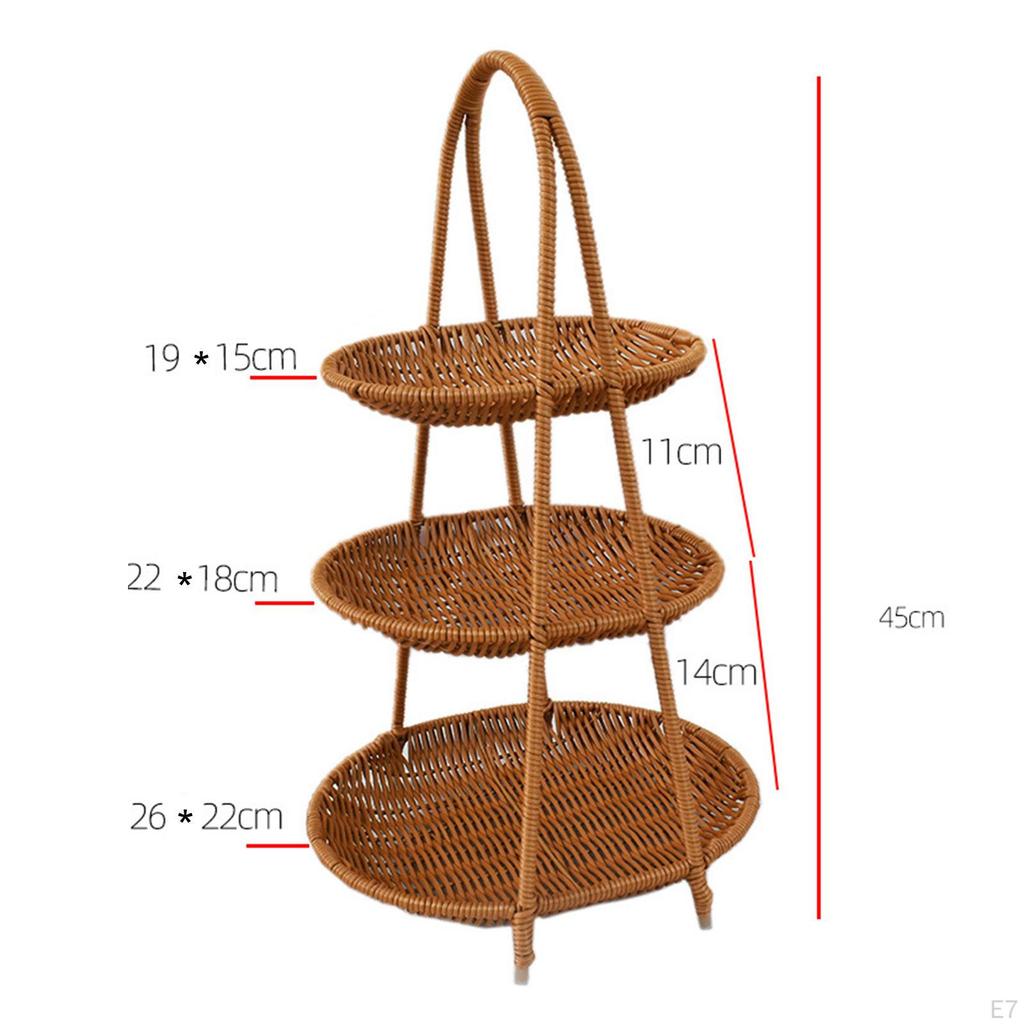 Fruit Basket Bread Food Storage Plate Snack Tray for Wedding Desktop Party