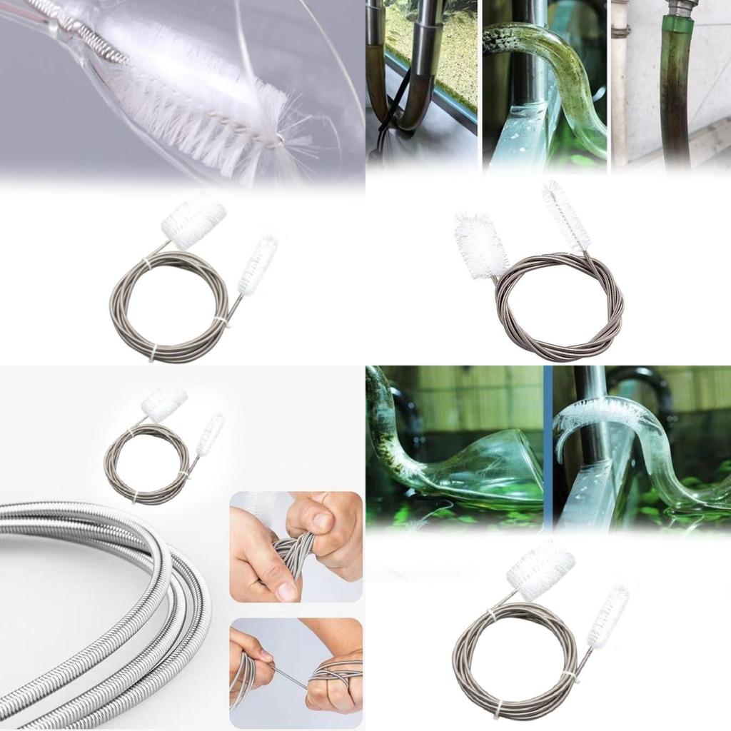 Versatile Pipe Cleaning Brush With Nylon Hair And Stainless Steel For Home Use