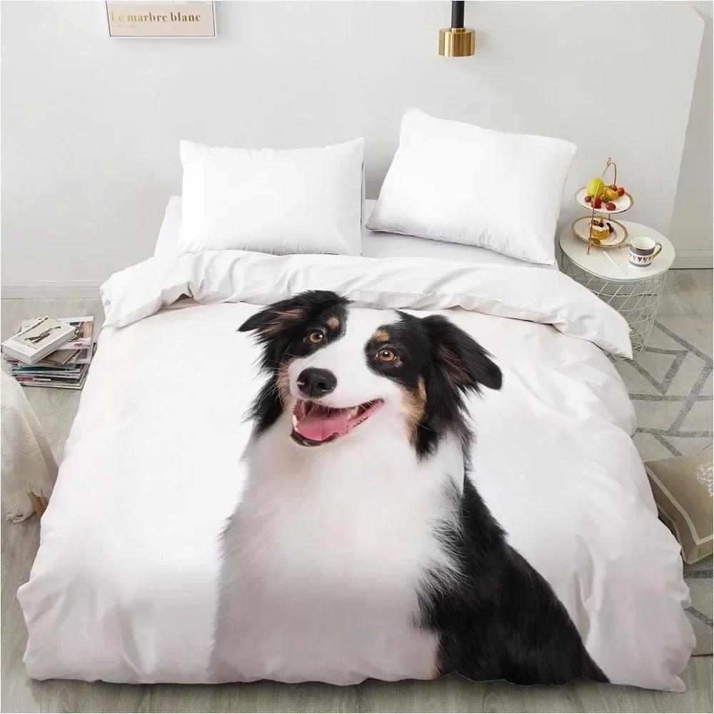 Animal Lie Down Dog Pet Bedding Set Boys Girls Twin Queen Size Duvet Cover Pillowcase Bed Kids Adult Fashion Home Textileextile