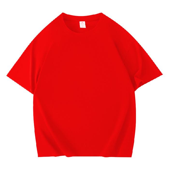 Unisex 200g Pure Cotton Drop-Shoulder T-Shirt, Short-Sleeve, Blank Design, Ribbed Collar, Back-Buttoned, Ideal for Class Uniforms, High Quality.