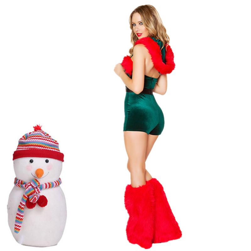 New Green Christmas Party Dress - Santa Claus & Tree Masquerade Performance Costume