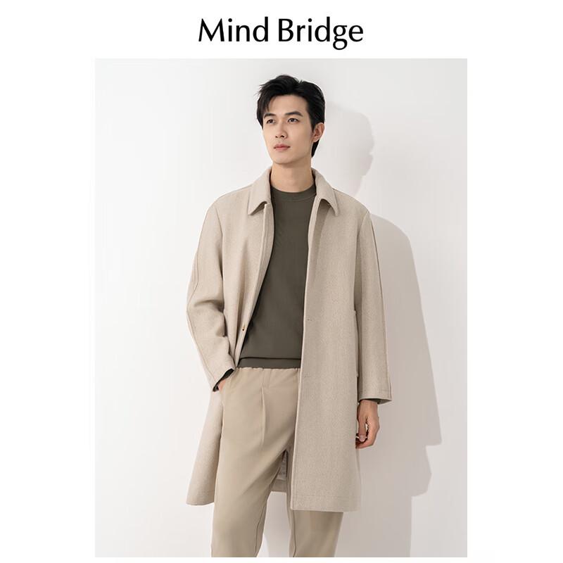 

Mind Bridge Men s Cashmere Blend Mid-Length Coat L