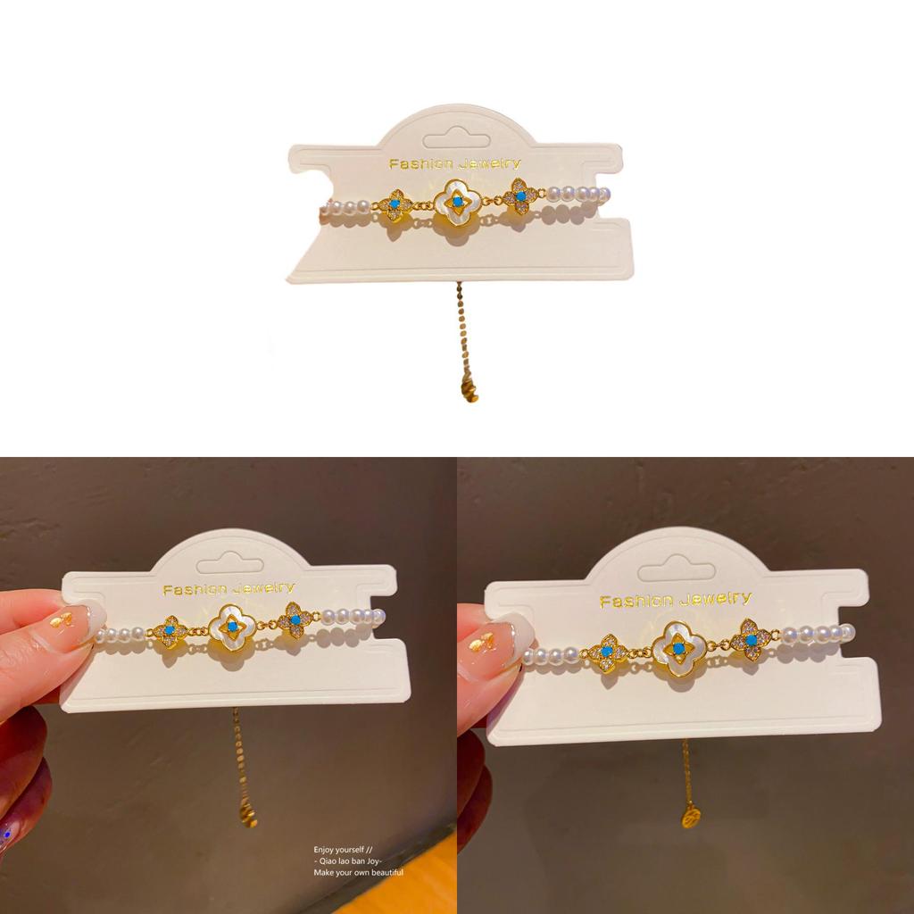 Light Luxury Flower Jewelry Bracelet With Gold Plating And Zircon For Women Gift