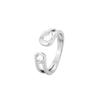 Trendy Japanese & Korean Heart Openwork Letter Ring - Perfect Gift for Girlfriend