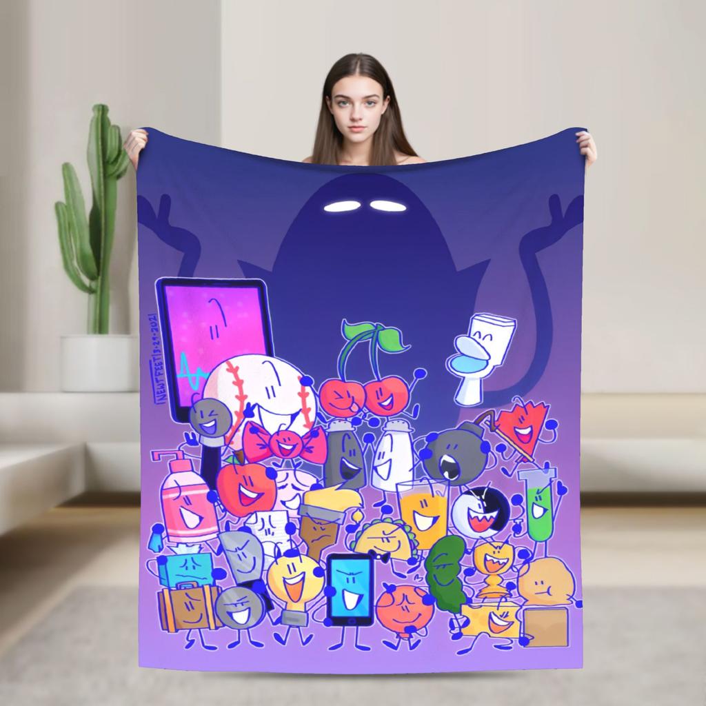 Cartoon Blanket Fleece Bfdi Lightweight Thin Throw Blanket for Bedding Couch Bedspread