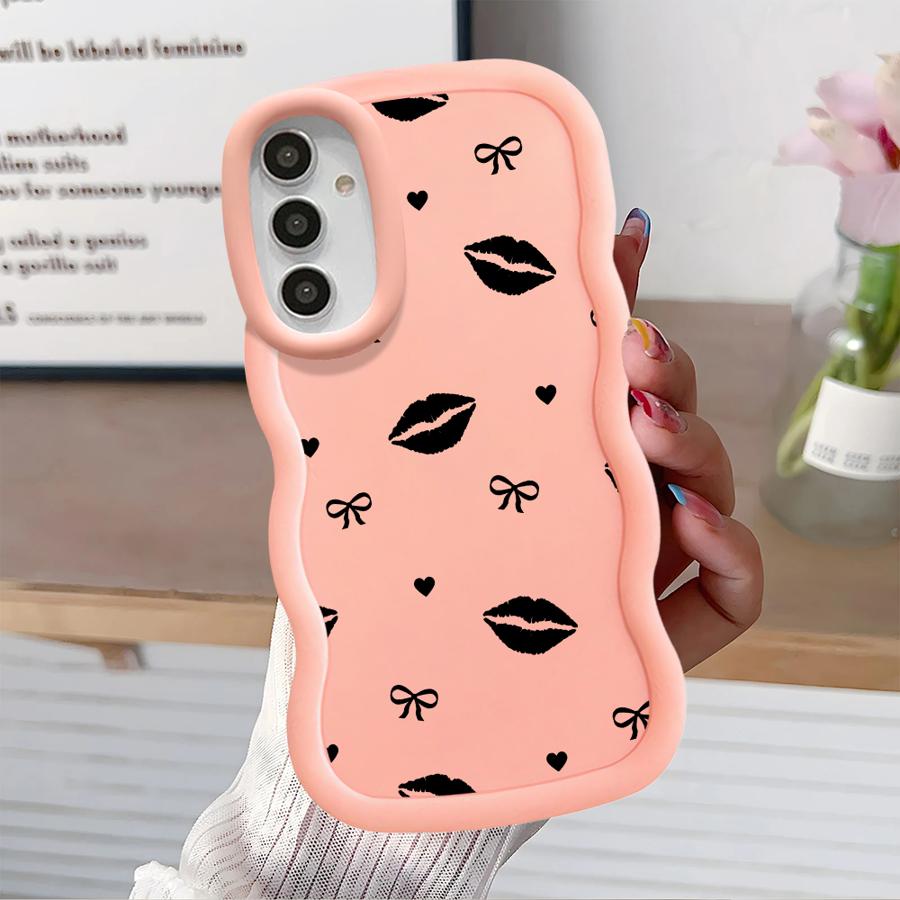 Case for Samsung Galaxy A52 A13 A15 A11 A12 A21s A14 A16 Soft Phone Cover A33 A05 A23 A06 A03 A22 A04 A53 Lips Kiss Print