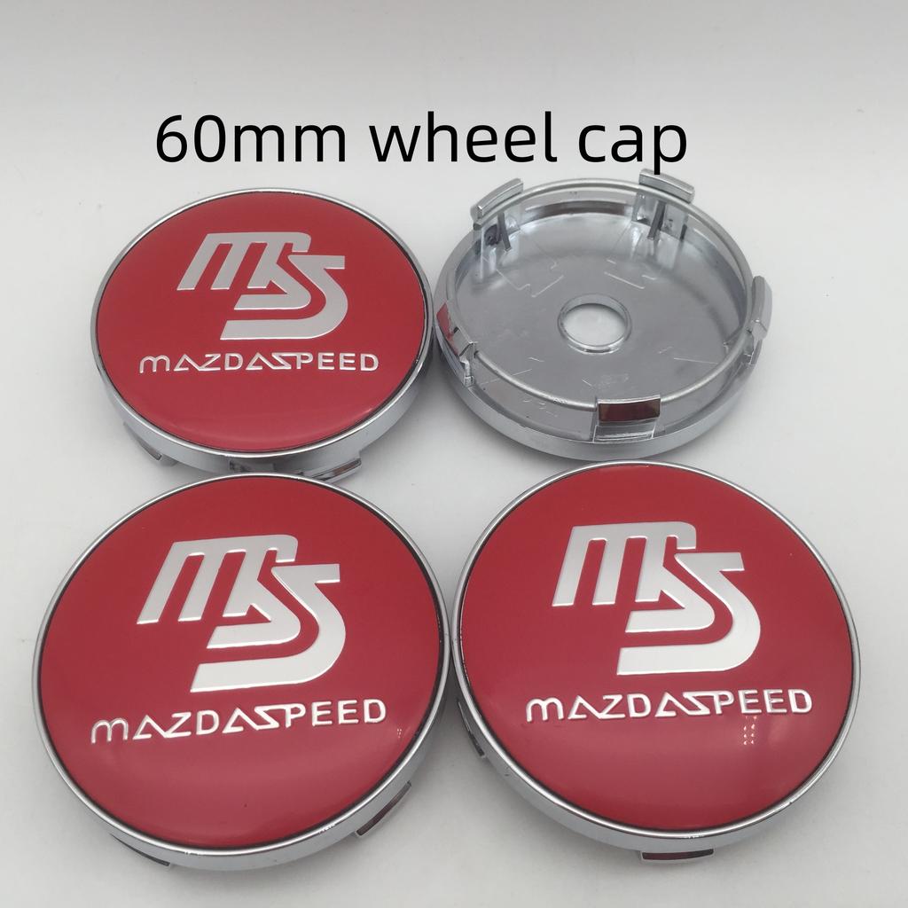 4pcs 3D for Mazda ms 56mm 60mm Car emblem Wheel hub Center Cap Badge covers sticker Decal styling auto Accessories J9