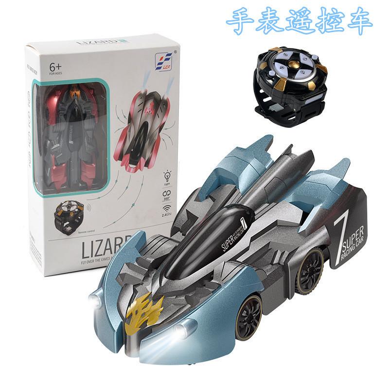 Wall Climbing Car, Crawling Wall Suction Watch, Remote Control Car, Charging Toy Car, Climbing 4Wd Racing Stunt Car