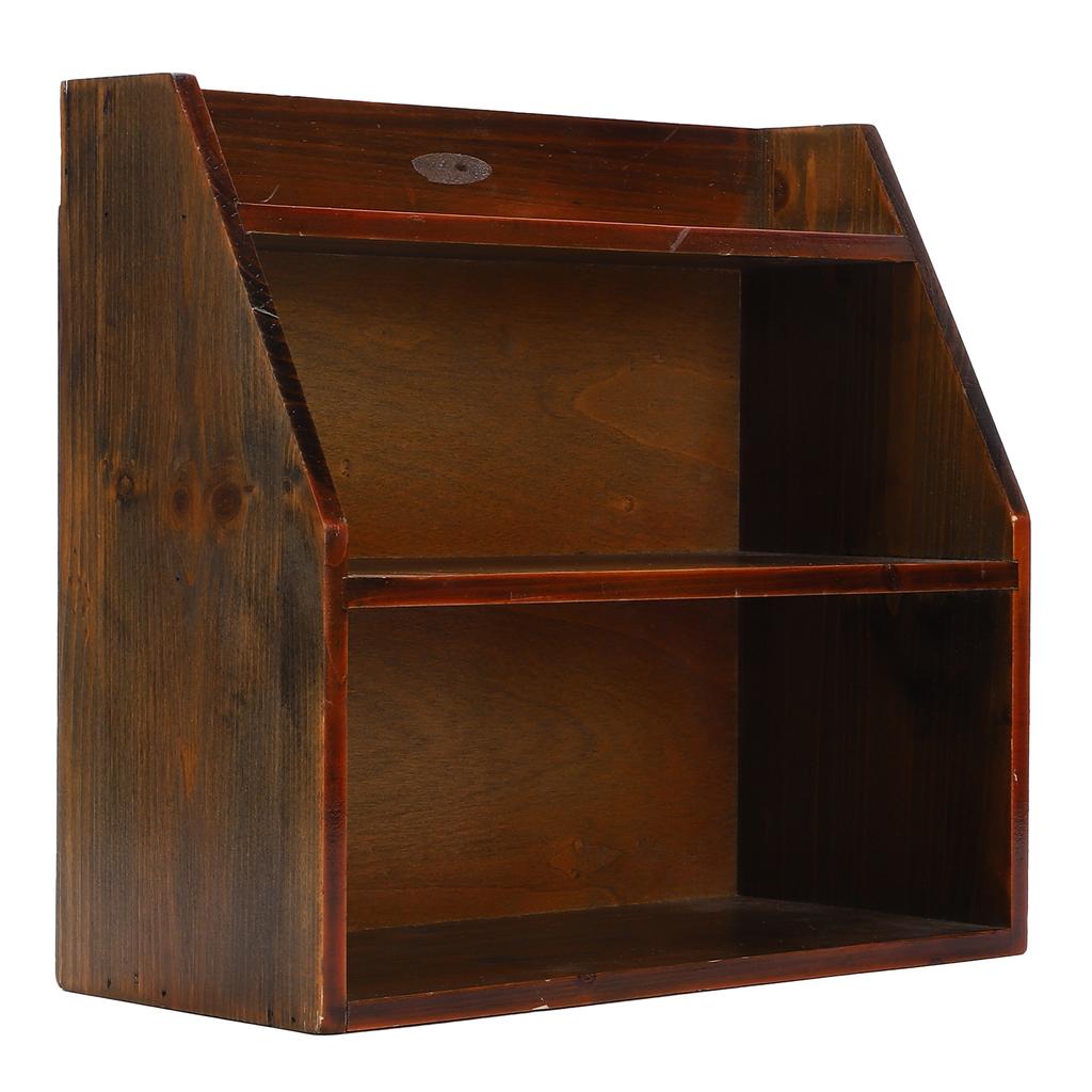 Wooden Wall Mounted Display Shelf Rack 3 Tier Vintage Display Shelf for Tea Set Cup Trinket Collectibles Succulents