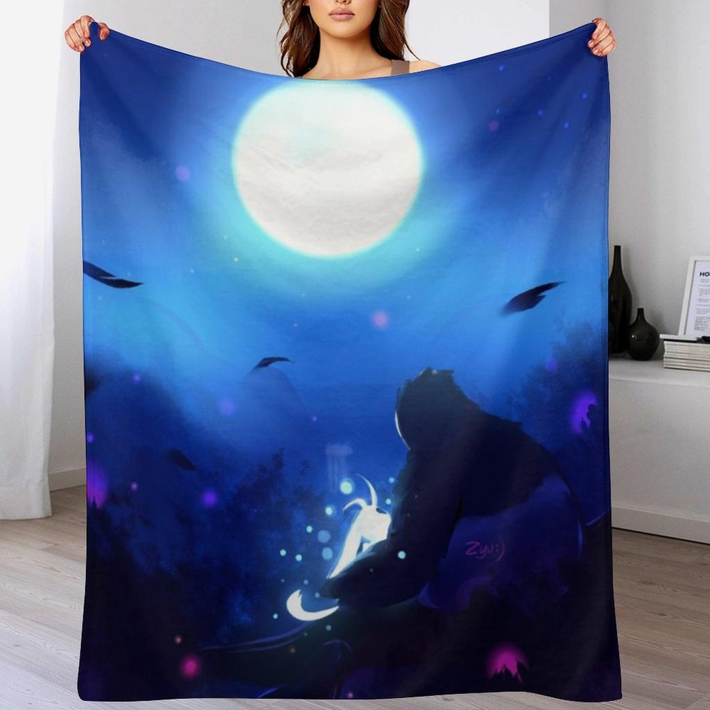 Ori Naru and The Moon Throw Blanket Warm Accent Blanket for Living Room Decoration